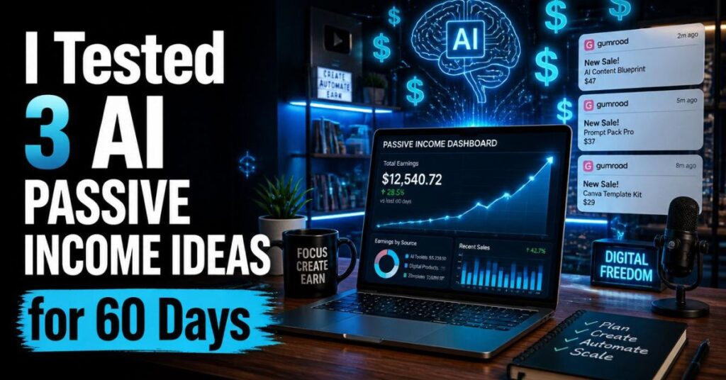 I Tested 3 AI Passive Income Ideas for 60 Days