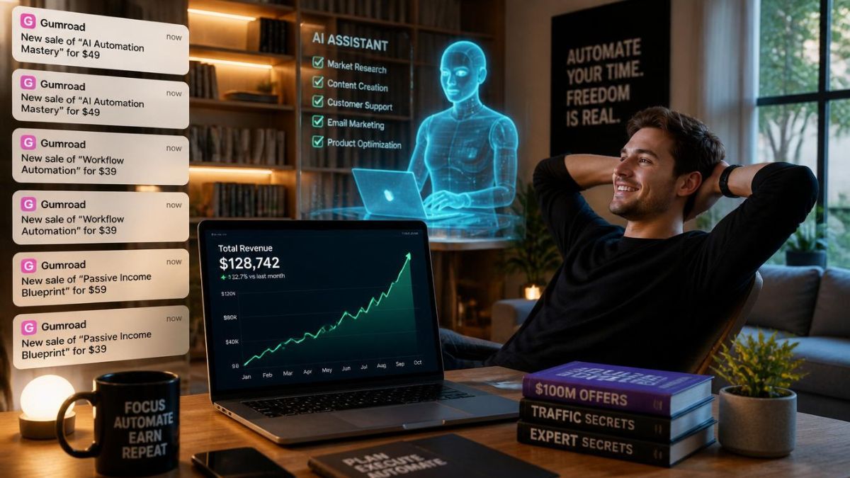 digital product passive income with AI automation